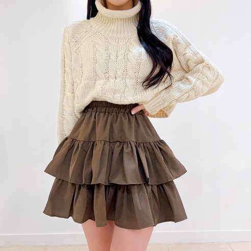 투디 발레코어 2단 캉캉 프릴 치마바지 미니 스커트 3color
