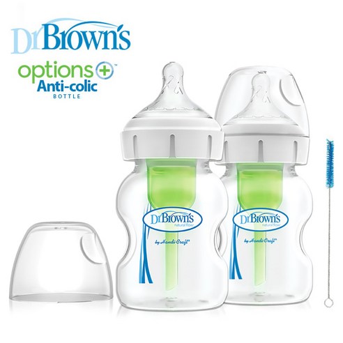 아기의 편안한 성장을 위한 현명한 선택, 닥터브라운 와이드넥 옵션스플러스 PP젖병 트윈팩 닥터브라운젖병