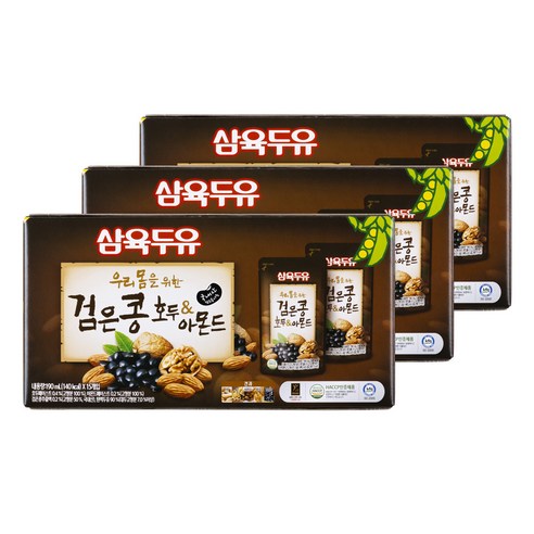 삼육 검은콩 호두&아몬드두유 파우치 190ml, 45개