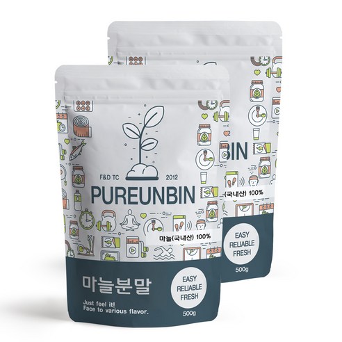 푸른빈 마늘 분말 가루 국내산, 2개, 500g