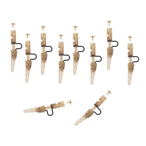 10pcs 잉어 낚시 헤비 듀티 클립 및 꼬리 고무 낚시 액세서리 내구성 사용, 위장, TPR