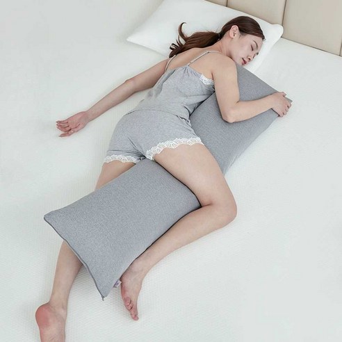 바디필로우 안고자는베게 롱쿠션, 회색고양이롱-S사이즈(가을겨울)길이98cm