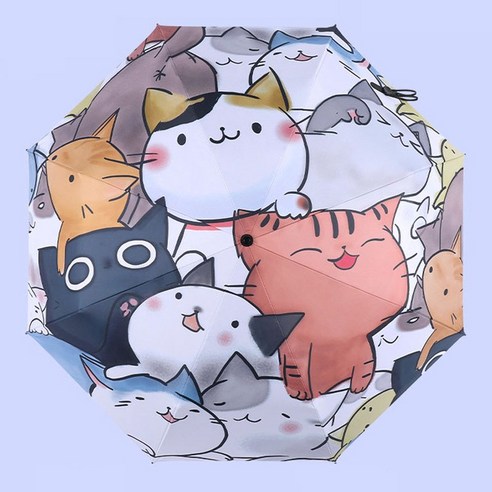 귀여운 고양이 캐릭터 우산 특이한 접이식 선물용