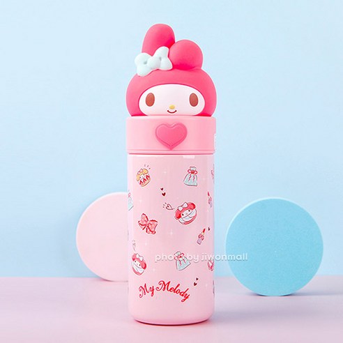 산리오 피규어 스텐 텀블러 350ml 여아 물통 보온 보냉, 마이멜로디