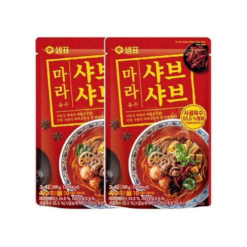 샘표 마라 샤브샤브 육수 200gx2개 자취 맞벌이 찌개 칼국수, 16세트, 200g