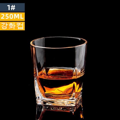 스노우드림 크리스털 글라스 소주잔 맥주잔 찻잔 양주잔 두껍게 8각잔, 250ML강화8코너컵(6개)