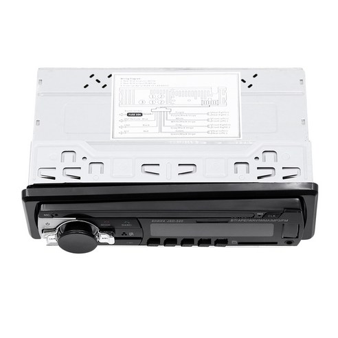 Ursmart 12V 블루투스 빈티지 자동차 라디오 MP3 플레이어 스테레오 USB AUX 클래식, 188x116x50mm, 블랙, 합금