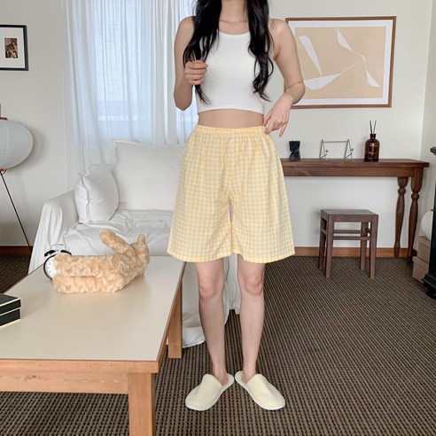 체크 냉감 파자마로 쿨하고 쾌적한 여름밤을!