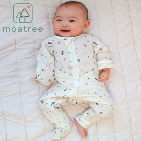 모아트리 꿀잠슈트 여름용 수면교육 아기 애착이불 슬리핑백 속싸개졸업 오가닉, 화이트