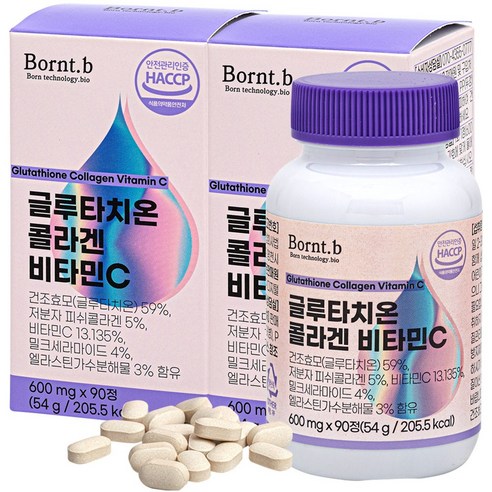 본트비 글루타치온 저분자콜라겐 세라마이드 비타민C, 90정, 2개