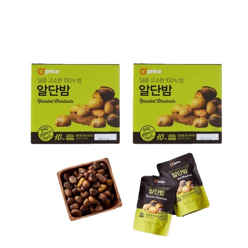 Oprice 자연단맛 알단밤, 650g, 2개