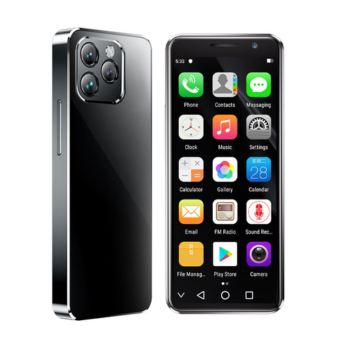 SOYES XS16 Pro 4인치 미니 스마트폰 – 4GB RAM, 128GB ROM, Android 10.0, 옥타코어, 2100mAh 배터리, 페이스 ID, NFC, 4G LTE, Type-C OTG 지원 – 블랙 스마트폰출시