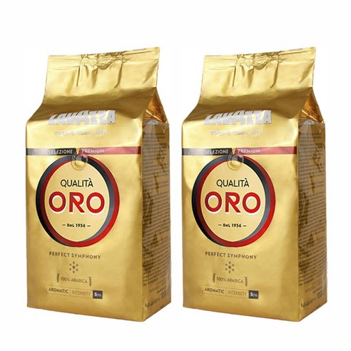 라바짜 퀄리타 ORO 홀빈 커피, 1kg, 2개, 홀빈(분쇄안함)