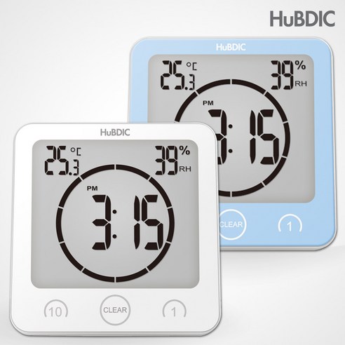 휴비딕 디지털 온습도계/방수시계/욕실시계 HT-4 블루 1개 
임부/태교용품
