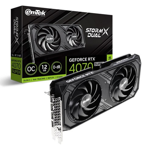 이엠텍 지포스 RTX 4070 SUPER STORM X Dual OC D6X 12GB, RTX 4070 SUPER OC 
그래픽카드/메인보드