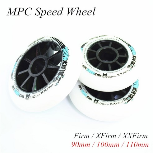호환용품 로드 스트리트 인라인 스피드 스케이트 휠 MPC 110mm 100mm 90mm Firm XFirm XXFirm 블랙 매직 트랙 롤러 타이어 8 개, [02] 8 XXFirm 100mm