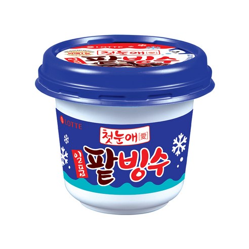 일품 팥빙수 240ml 롯데제과 퍼먹는 빙수 컵 아이스크림, 230ml, 11개