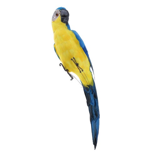 앵무새 새 인공 깃털 동물 장식 정원 뜨거운 3 색, 블루, 60x 12x 12cm, 설명