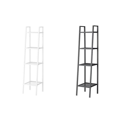 이케아 IKEA 정품 LERBERG 레르베리 4단 철제 선반 화분 진열대, 화이트, 슬림 4단, 1개