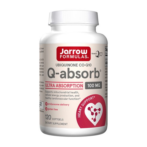 Jarrow Formulas Q-absorb 100mg 자로우 포뮬러스 코엔자임큐텐 120소프트겔, 120정, 1개 코엔자임q10 Best Top5