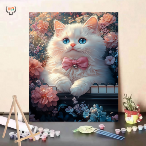 1013 DIY 유화 DIY 명화그리기 DIY 선물 40 x 50cm (액자+색칠하기도구+삼각대), 1013-6, 1개
