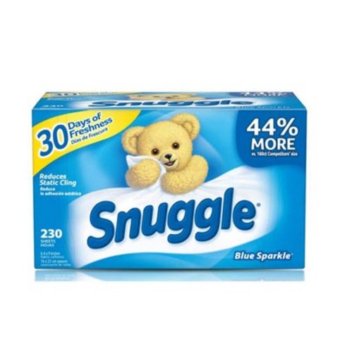 스너글 블루스파클 드라이 시트 / Snuggle Blue Sparkle dry sheets, 1개, 230매