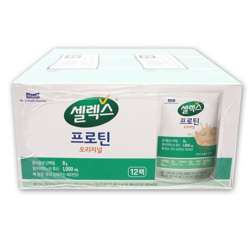 매일유업 셀렉스 프로틴 음료 오리지널 125ml x 36개입, 셀렉스 프로틴 오리지널 125ml x 36개, 36개