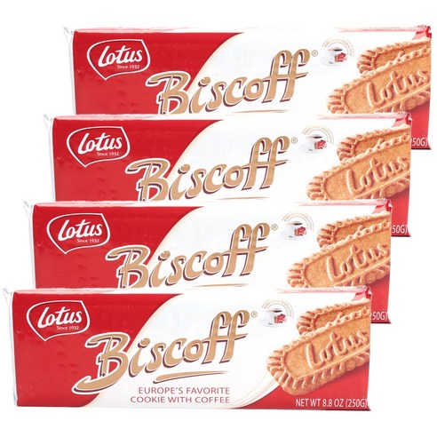 로터스 비스코프 커피 쿠키 비건, 250g, 4개