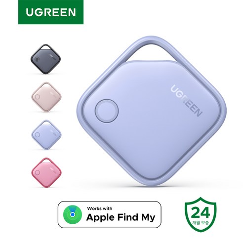 UGREEN 유그린 FineTrack 애플인증 Find My 스마트태그 초소형 트래커 분실방지 위치추적기 iOS 전용 아이폰 나의 찾기 반려동물 차량추적 스트랩 포함, Sky Blue, 1개