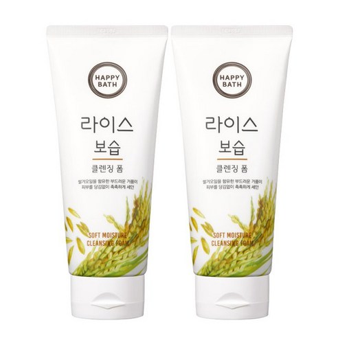 해피바스 라이스 보습 클렌징폼200ml, 200ml, 4개