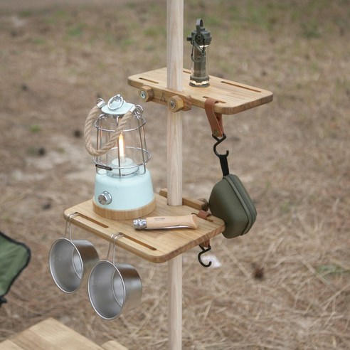 감성 캠핑의 완성, 팔토 원목 폴대 선반