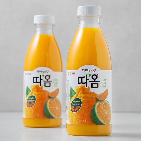 따옴 천혜향 한라봉 청귤 주스 730ml 2개