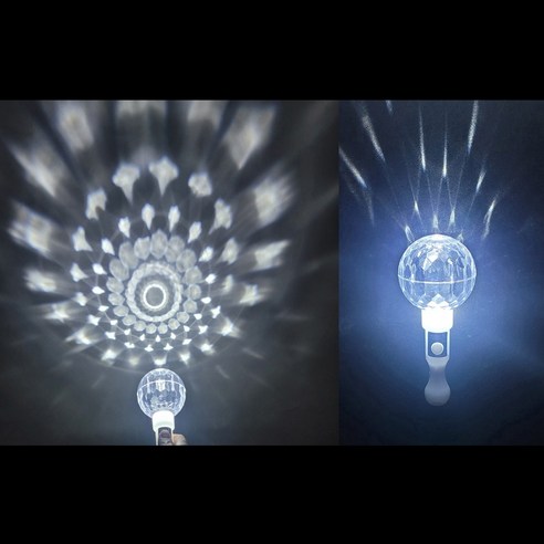 LED 미러볼 응원봉 야광봉 콘서트, 8개, 하얀색