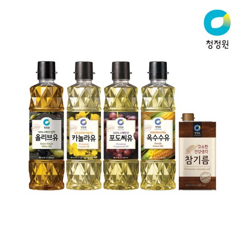 청정원 유지류/참기름 5종 올리브유/카놀라유/참기름 골라담기, 고소한건강생각참기름350ml x 2개, 1개 청정원참기름 청정원 유지류/참기름 5종 올리브유/카놀라유/참기름 골라담기, 고소한건강생각참기름350ml x 2개, 1개 청정원참기름