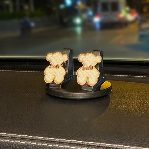 자동차 전화 홀더, 악기 패널 휴대 전화 홀더-흰색 곰