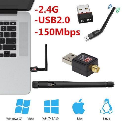 와이파이 어댑터 USB 2.0 와이파이 안테나 TECHKEY 와이파이 usb 이더넷 150Mbps wifi 동글 802.11 n/g/b enchufe 와이파이 usb 랜 comf, 2.wifi  C and CD