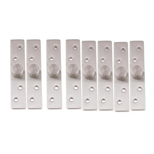 8 X 스테인레스 스틸 숨겨진 360 학위 회전 힌지 회전 힌지, 95x20x3mm, 실버