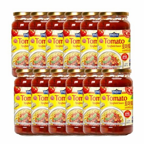 오뚜기 프레스코 토마토 스파게티소스, 400g, 12개