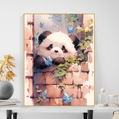 다솜이네 DIY 명화그리기 판다 유화 세트 30 x 40cm, 판다4, 1개