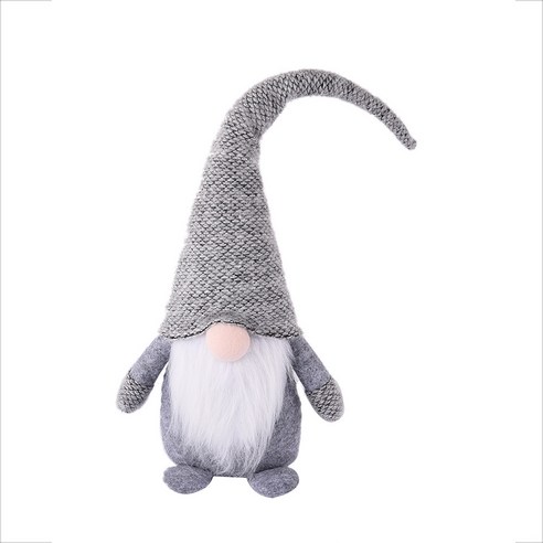 크리스마스 뻔뻔한 인형 장식품 북유럽 난쟁이 인형 크리스마스 장식 산타 클로스 창 장식, 회색, 하나