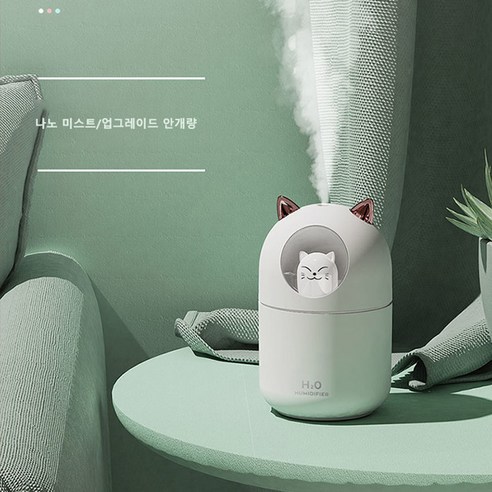 USB미니 가습기 디퓨저자연풍, 녹색