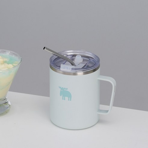 MOZ 스웨덴 316 스텐 진공 머그컵 스텐머그컵 보온머그컵 보온컵, 베이비민트, 370ml, 1개