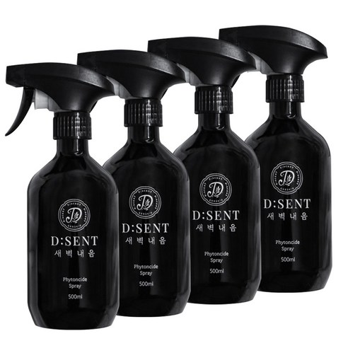 새벽내음 던센트 피톤치드 잎 편백수 천연 탈취 스프레이, 4개, 500ml