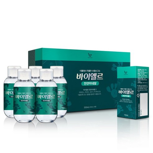 식물유래 수용성 규소 바이엘르 천연미네랄 100ml x 5병, 5개