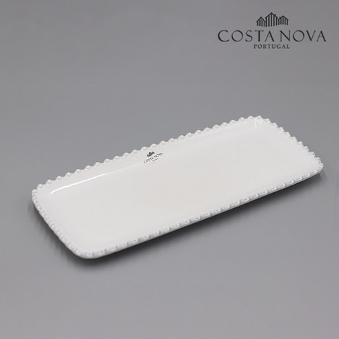 테이블에 내려앉은 우아한 빛, 코스타노바 펄 화이트 직사각 접시