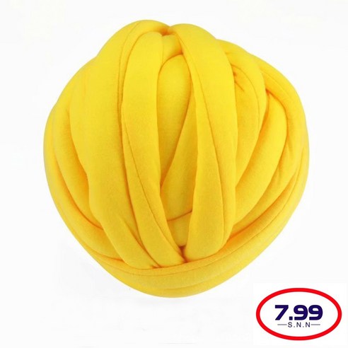 자이언트얀 1KG 빅얀 패브릭얀 점보얀 핑거니팅 핸드 손뜨개 가방 방석 뜨개실, 옐로우