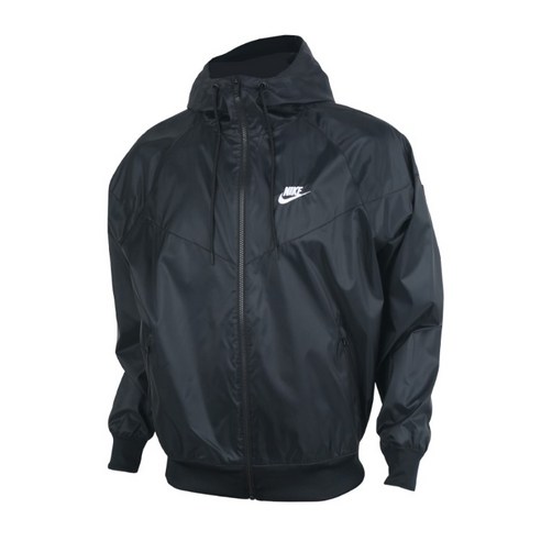 나이키 바람막이 윈드러너 후드집업 재킷 나이키로고 블랙