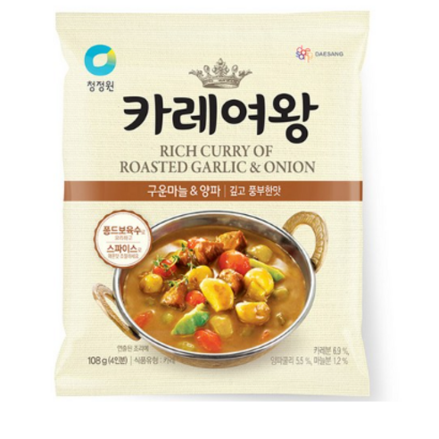 청정원 카레여왕 구운마늘&양파, 108g, 1개