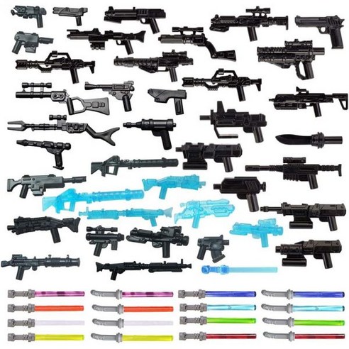 레고테크닉 레고스타워즈 레고프렌즈 파워정품 TopBrixx Custom Minifigures Weapon Set 56 Pcs Set for Starwars Soldier Mini