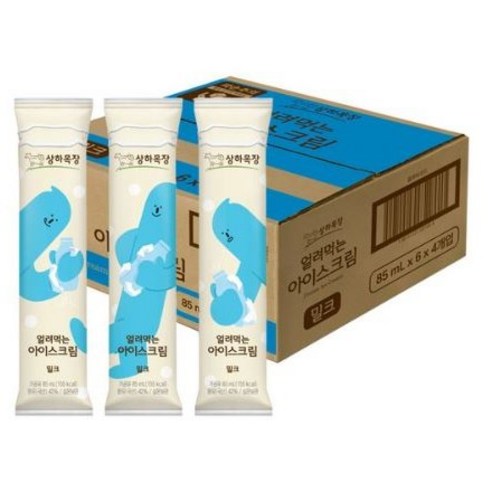 상하목장 얼려먹는 아이스크림 밀크, 85ml, 34개